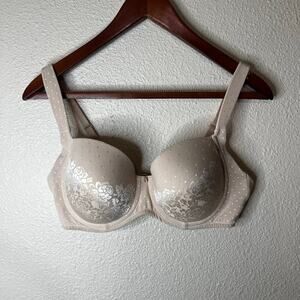 Soma Floral jacquard Stunning Support Full Coverage Bra in nude cream 34D